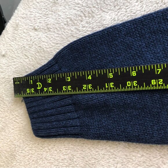 Chaps Mens Sweater Size XL Long Sleeve High Neck Henley Long Sleeve Blue Knit - Picture 5 of 13